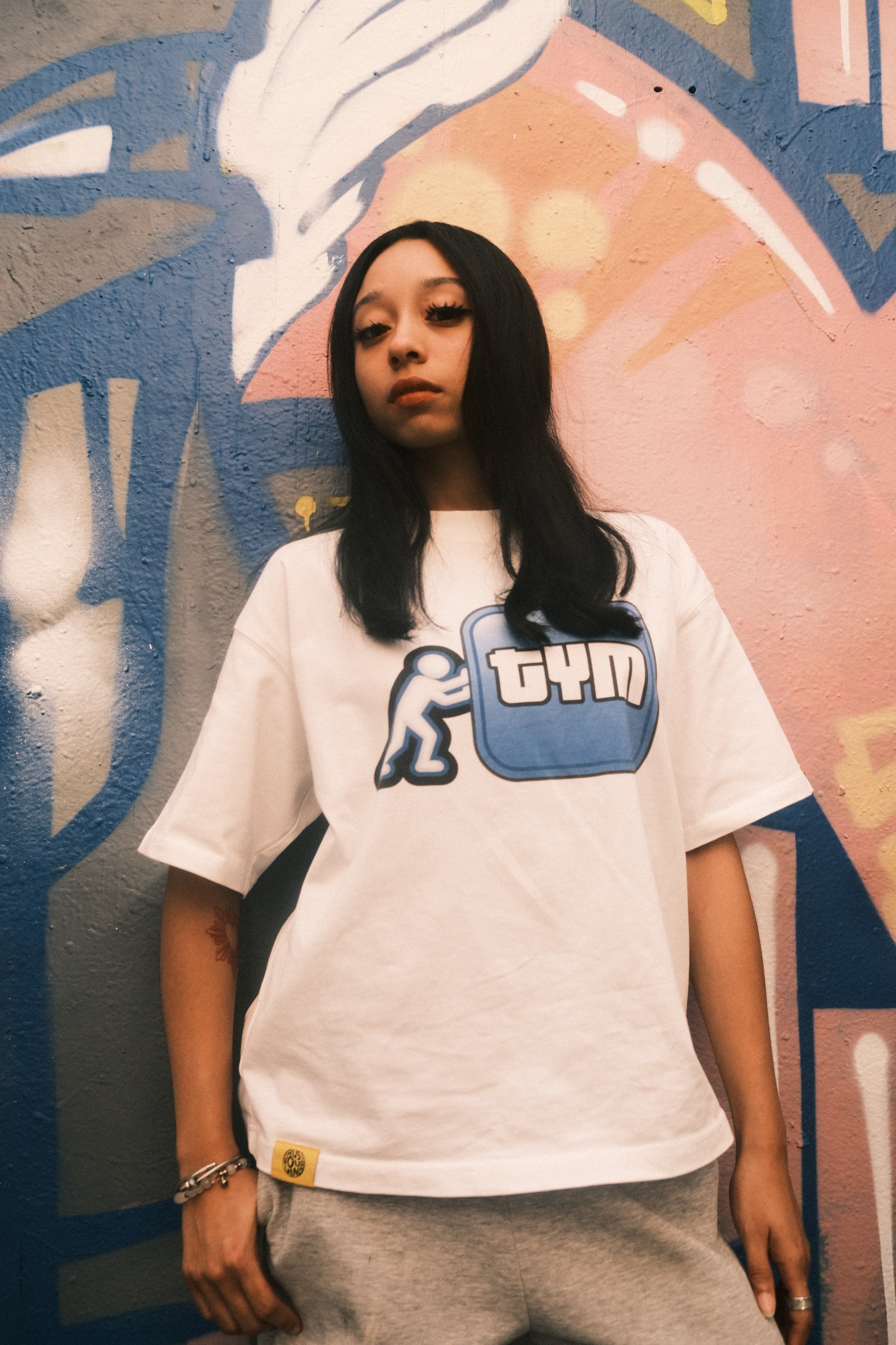 PUSH YOUR TYM WHITE - TEE